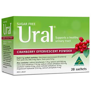 Ural Cranberry Effervescent Powder 4G * 28 Sachets Moč Alkalinizer Cystitis Relief