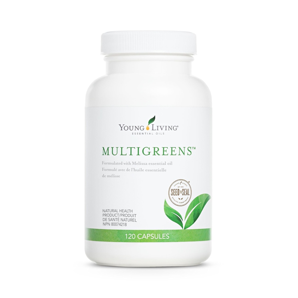 Mladé žijící vícezelené kapsle - 120 ct Esenciální oleje - Zvýšení vitality a podpora Glandulární, nervové, oběhové systémy - Bylinný dodatek s revitalizací oleje