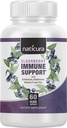Elderberry Imunitation Support - Denní doplněk pro muže a ženy - Vitamin C, zinek, Goldenseal, Echinacea a Elderberry - 60 Kapsle, 5-in-1 s Prebiotika a Probiotika - Made in USA