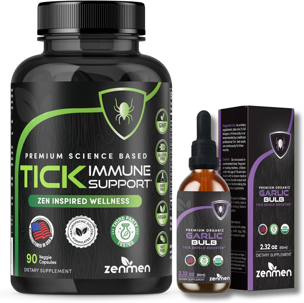 Zenmen Imunitní Support Bundle: Tick Imunical Support a Česnek tinktura