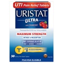 Uristat Ultra UTI Pain Relief Tablety, Rychlé močení Trakt Infekce Relief bolesti moči, Hoření, Naléhavé, Maximální síla, Cranberry Ochucené Povlečení, 30 Tablety