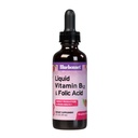 Bluebonnet Nutrition Liquid Vitamin B12 & Folic Acid, for Energy Boost *, Soy- Free, Gluten- Free, Dairy- Free, Vegan, 400 mcg kyseliny listové & 1000 mcg vitaminu B12 Per Serving, 2 fl oz, 59 Servings