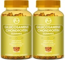 Glucosamine Chondroitin Gummies s MSM - 1500mg Extra síla pro společnou podporu, imunitní podpora - pro dospělé, muže a ženy, 60 Počet, Balení 2