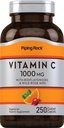 Piping Rock Vitamin C 1000mg FLA124; 250 Caplet FLA124; s bioflavonoidy & Rose HIPS FLA124; Vegetarian, Non- GMO, gluten zdarma dodatek