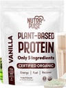 Organický Vegan Protein Powder - Vanilla Flavor, Plant- based, gluten- Free, Non-GMO, 20g Protein Per Serving, Ideální pro Smoothies, Shakes, Pečení, Vaření (1 balení, 20 Služeb)