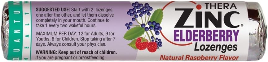 Thera Zinc Elderberry Lozenges, 14 Počet (balení po 12)