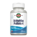 KAL Acidophilus ProBiotic- 4, 500 milionů CFU, čtyři probiotické proužky, probiotika pro ženy a muže, mrazivý sušený, L. acidophilus, L. bulgaricus, S. termophilus, B. bifidum, 100 Služeb, 100 VegCaps