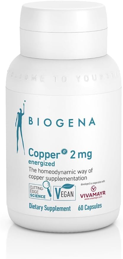 Biogena Copper 2 mg Energized - ve snadno absorbované a dobře tolerované Citrátové formě - 60 tobolek