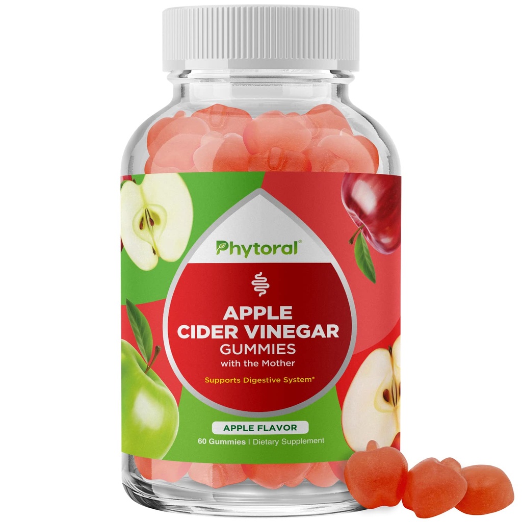 Jablečné octové gumy s Matkou - ACV gumy s Matkou pro dospělé pro imunitní podporu trávení Gut zdraví a energie Supplement - Apple Cider Ocet Gummy Vitamíny pro dospělé