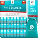 Medi Stupeň Sinus Rinse Packets - Nasal Rinse Essentials Kit 130 x Salt Packets a Pohodlné skladovací tašky - Užijte si bezstarostné Nasal zavlažování doma nebo na cestách s našimi Neti Pot Salt Packets