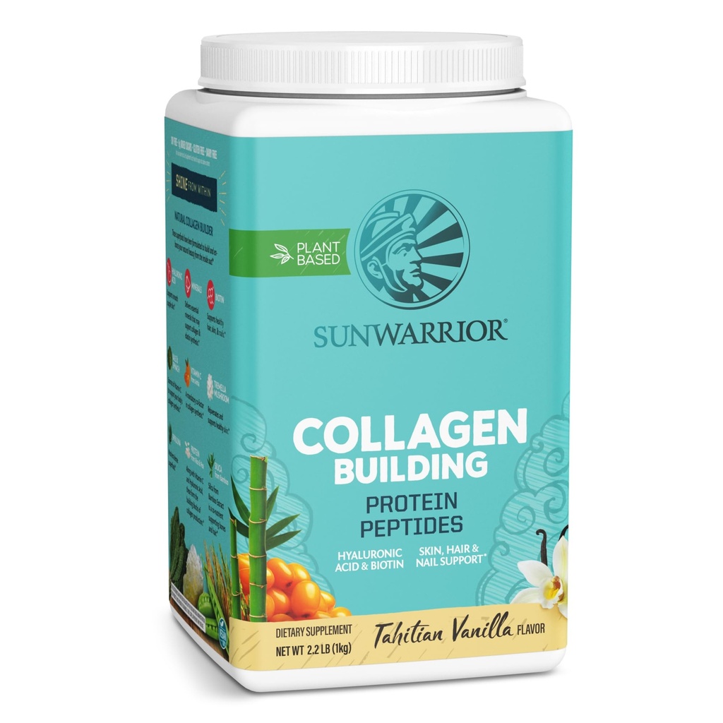 Sunwarter Collagen Peptides Building Powder 124; Vegan Collagen for Women Plant- Based Protein Powder 124; Hyaluronic Acid, Biotin, Silica, Vitamin C for Hair Skin & Nails Oil 124; 40 Servings, Vanilla Ochucené