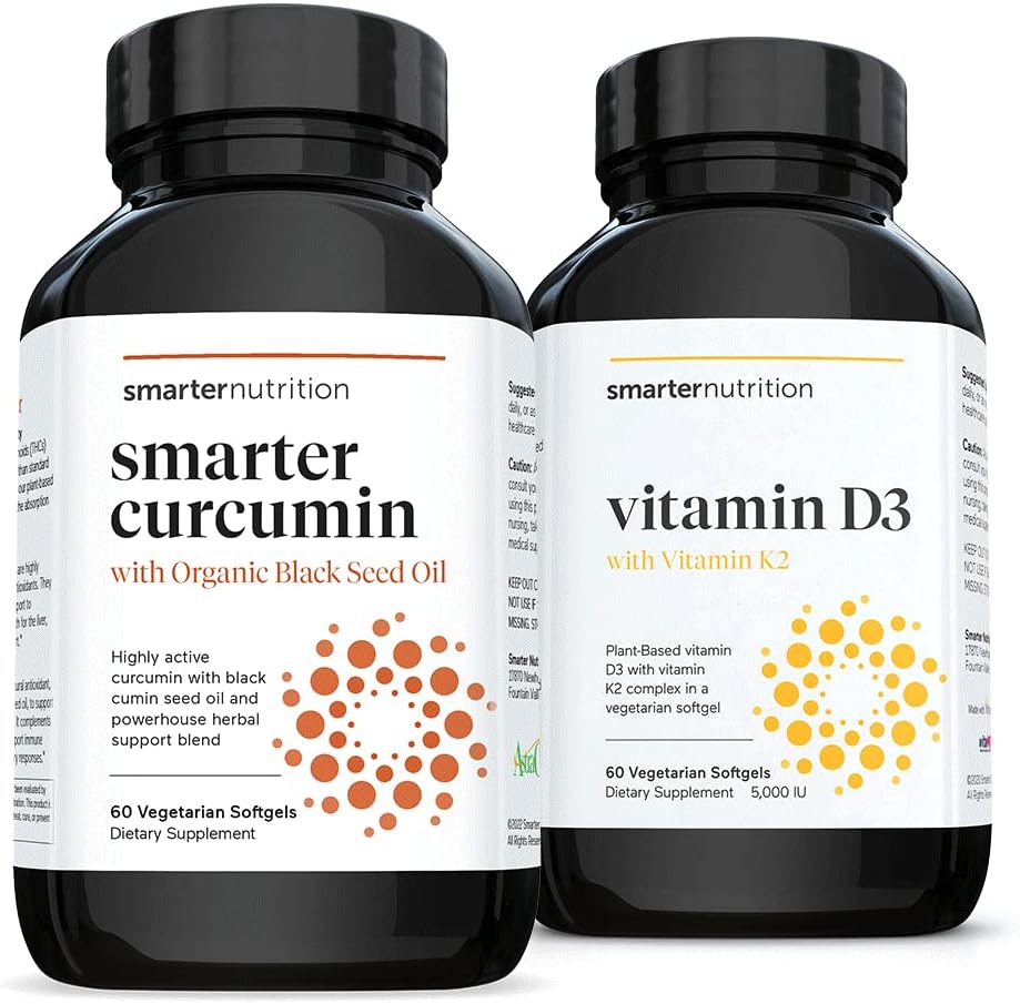 SMARTERNUTRION Curcumin - potence a absorpce + Plant- based vitamin D3 imunitní podpora s Vegan K2 komplex