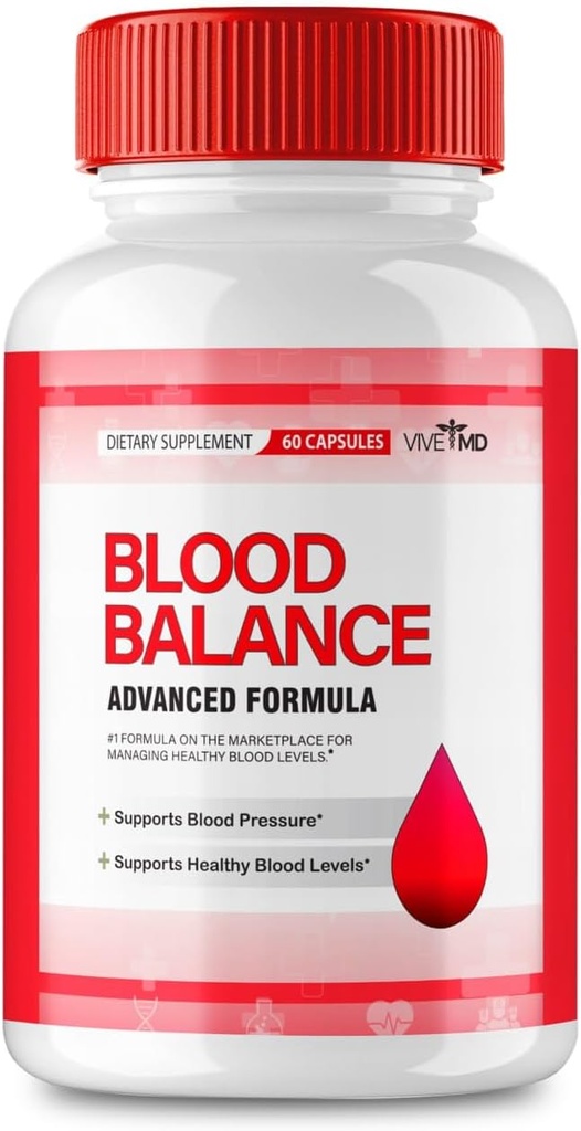 VIVE MD Krevní bilance dodatek - Oficiální vzorec - Krevní bilance dodatek, Extra síla s vitamínem C, Kurkumový kořenový prášek, Zinkové Recenze (60 Kapsle)