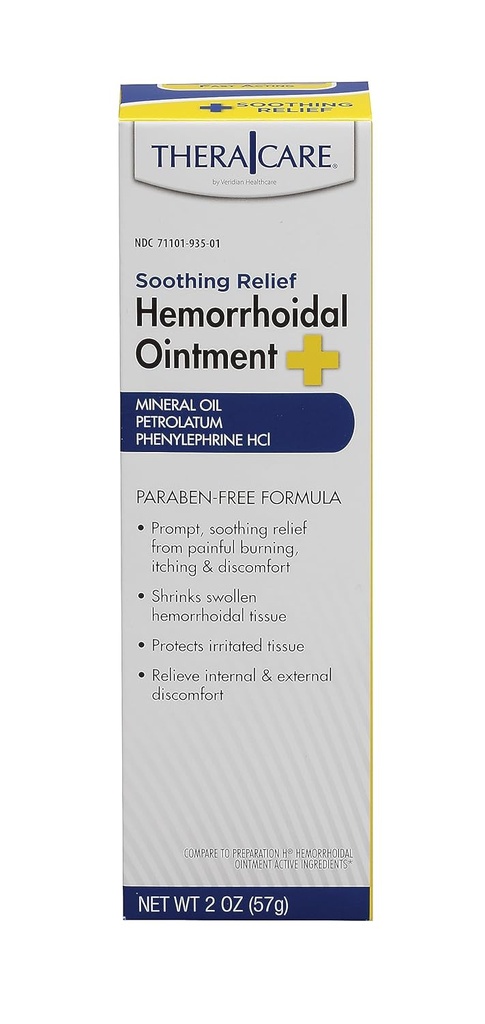 Thera Care Hemoroidal Ointment 124; Soothes Stching and Burning Obr. 124; 1.0 Oz Obr. 124; Hemoroid Symptom Relief Obr. 124; Fast acting Obr. 124; Paraben- Free Obr. 124; Applicator Zahrnuto