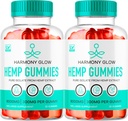 (2 Pack) Harmony Glow Gummies, Harmony Glow Gummy, Harmony Glow dodatek, Harmony Glow přírodní Hemp, Harmony Gump Gummies, Harmony Glow Multivitamin Gummys, 60 Gummies pro 2 měsíce