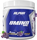 Alfa Supps Amino NRG + BCAA Amino Energy Recovery Powder - Hydration Blend with Electrolytes - Focus Blend for Optimal Performance Support in Men & Women (30 Servings, Juicy Grape)