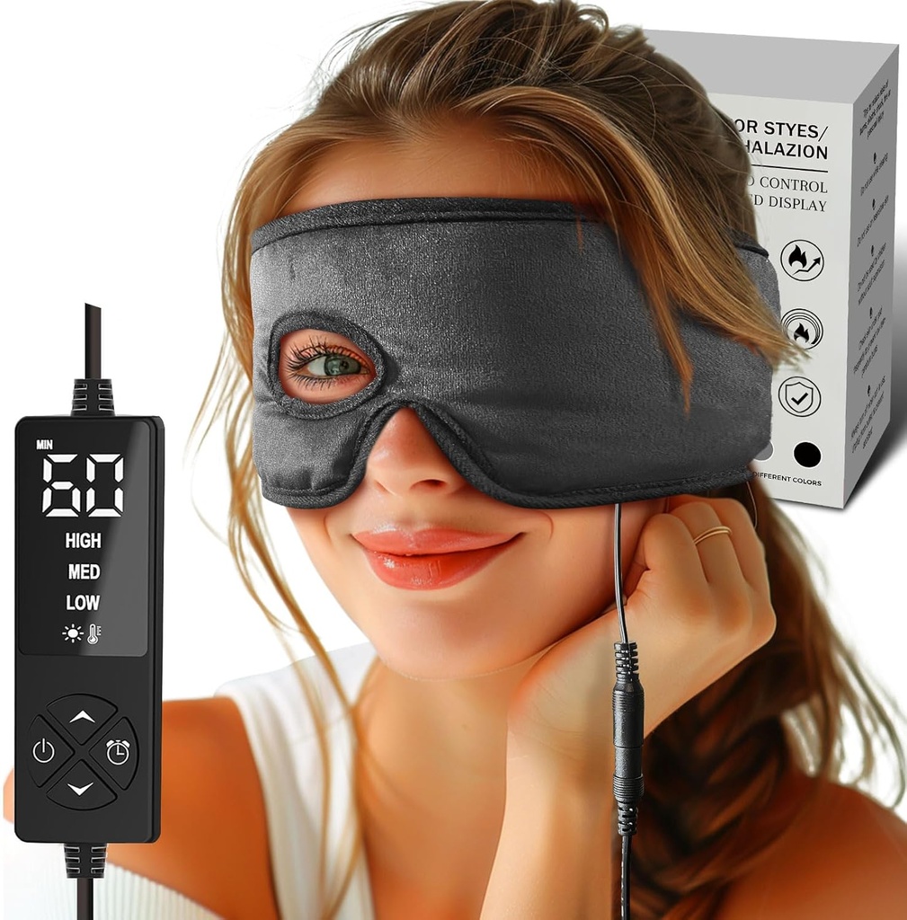 Stye Oční ošetření Vyhřívané oční maska - Oční odstraňovač, teplá komprese pro oči, Moist Heat Eye Compress pro Stye a Blefaritis Relief, Oční topný panel pro léčbu chalazionem