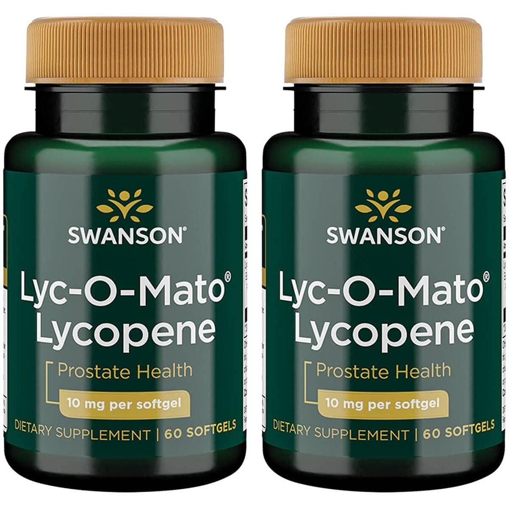 Swanson Lyc- O- Mato Lycopene 10 miligramů 60 Sgels (2 balení)