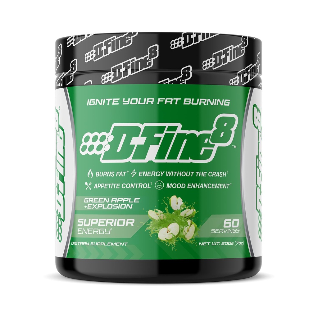 Termogenní Pre- Workout Energy Powder & Trhací dodatek, Zvýšení energie Mood & Focus, Sugar Free, Obsahuje Senactiv, Endurance, 300mg kofein, N-Acetyl- L-Tyrosin (Green Apple Explosion)