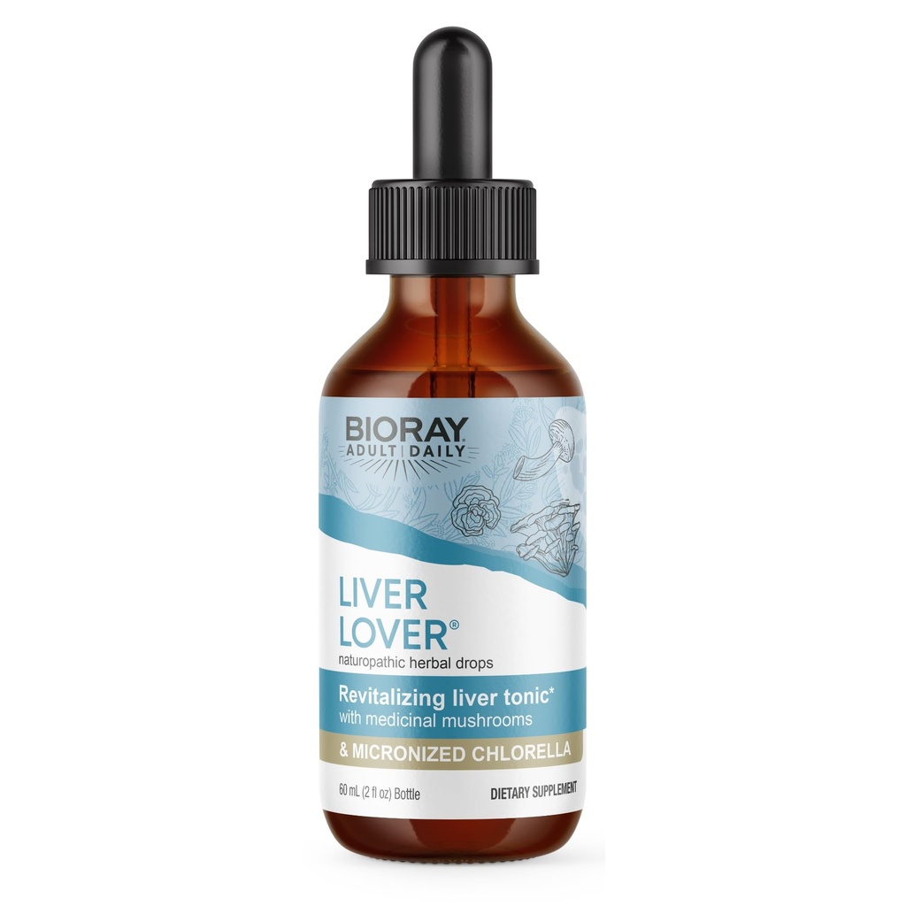 BIORAY Daily Játra Lover - 2 fl oz - Podporuje Játra & Adrenals - Non- GMO, Vegan, gluten zdarma