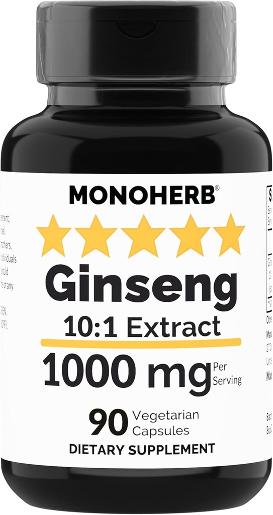 MONOHERB Ginseng Extract 1000 mg - 90 Vegetariánských tobolek