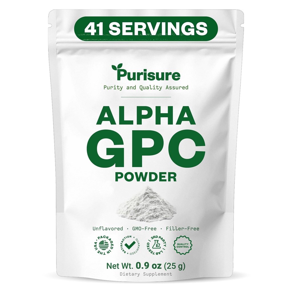 Využití Alpha GPC Powder, 25 g, Pure Alpha GPC Choline dodatek pro mozek a soustředění, CDP Cholin doplňky pro výkon a koncentraci paměti, No Fillers, Non- GMO, Nabídky 42 Služební