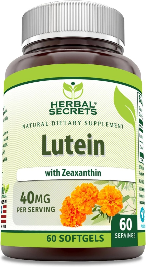 Bylinné tajemství Lutein s Zeaxanthin dodatek 124; 40 Mg Per Serving CLAS124; 60 Softgels CLAS124; Non- GMO CLAS124; gluten- Free CLAS124; Made in USA