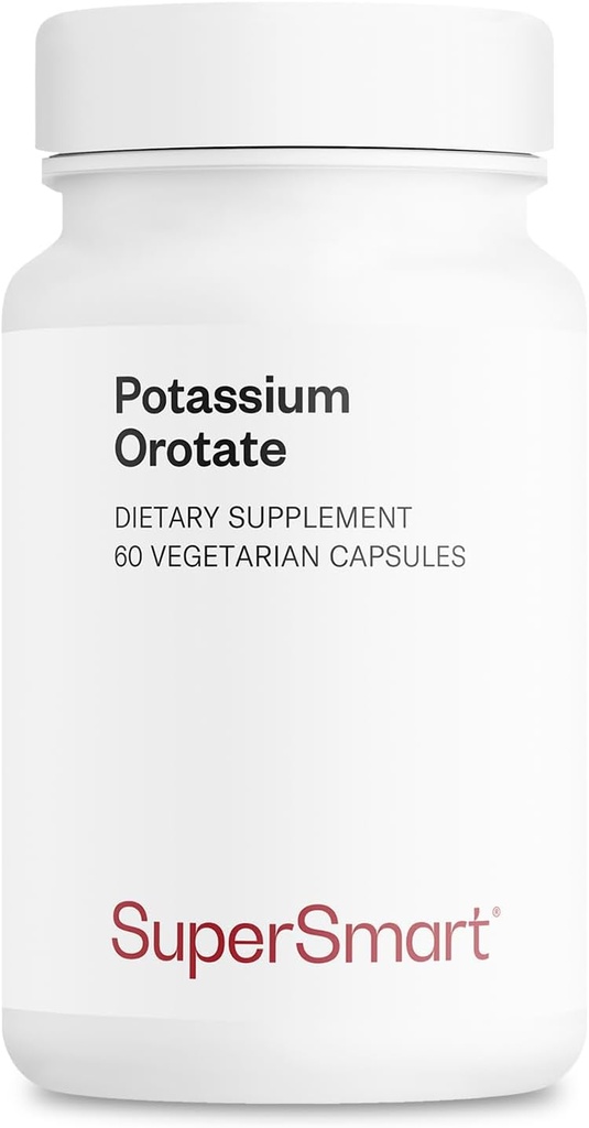 SuperSmart Draslík Orotate Supplement 450mg per Day (Enhanced Absorpce) - Draslík s Orotic Acid Olex 124; Non- GMO & Gluten Free - 60 Vegetariánských kapslí