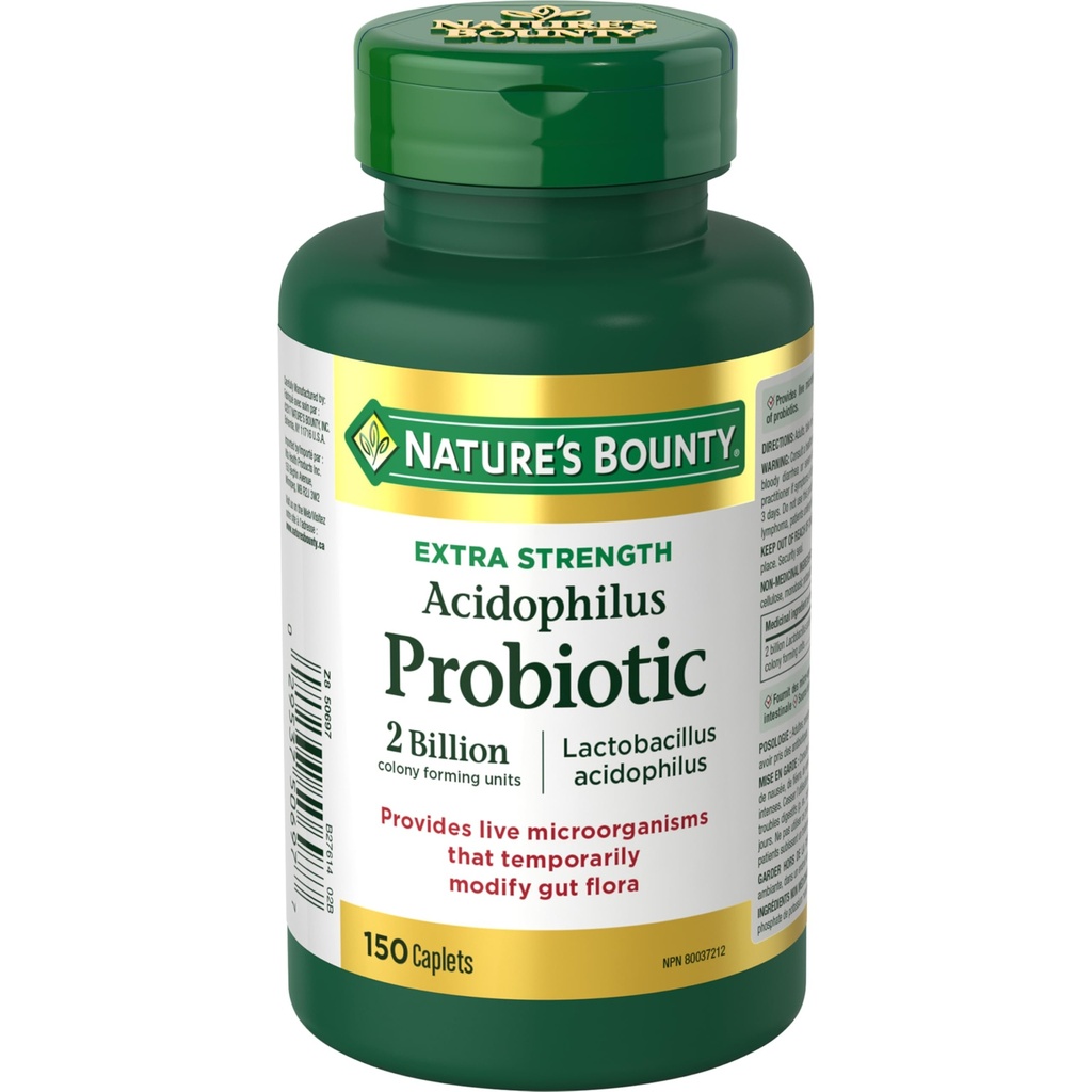 Příroda 's Bounty Acidophilus Probiotic 2 miliardy, 150 kapesníků