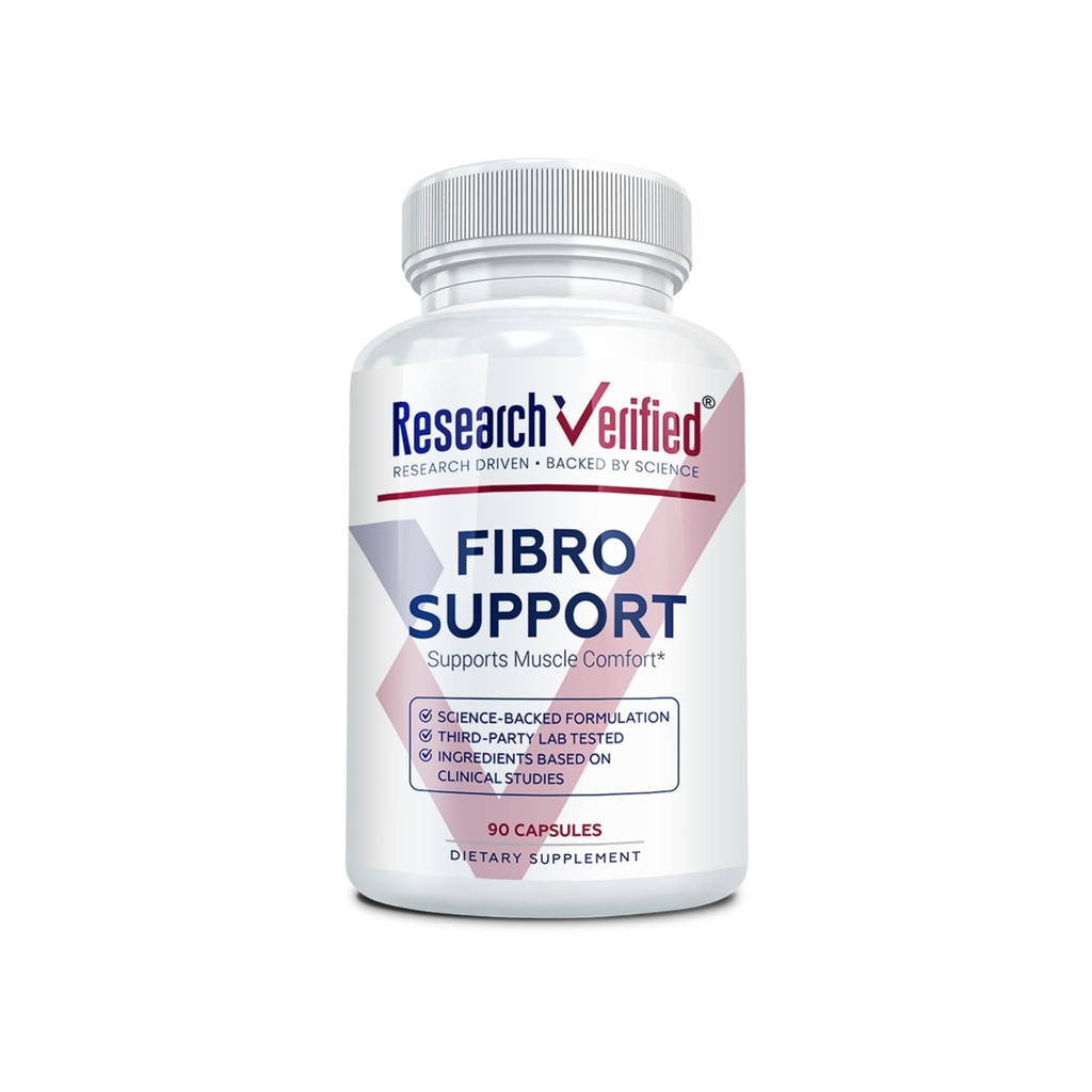 Research Ověřené Fibro Support - 90 Kapsle - MSM, Magnesium, Vitamin D3, BioPerine - 1 měsíc Dodávka - Vegan