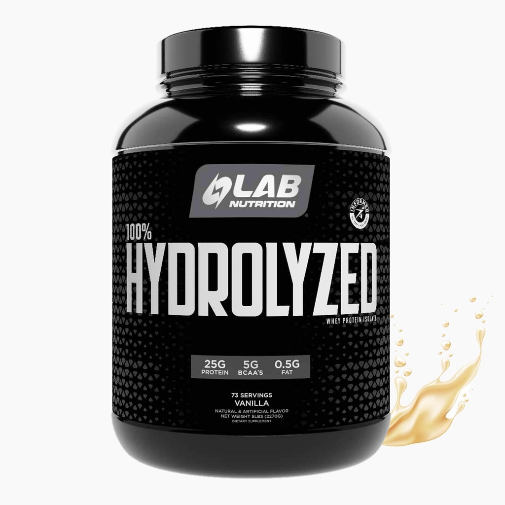 100% hydrolyzované syrovátkové bílkoviny izolát (5 liber, Vanilla Flavor) 25gr proteinu, Build Muscle, Lean Muscle Growth, Easy Digestion, gluten Free, laktóza zdarma, rychlé absorbování.