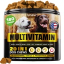 20-in-1 Dog Multivitamin Doplňky - Imunita, Digestion, Joint and Heart Health Support - Natural Dog Vitamíny s Biotin, Msm, Cranberry, Glucosamine pro psy - 180 Žvýkačky