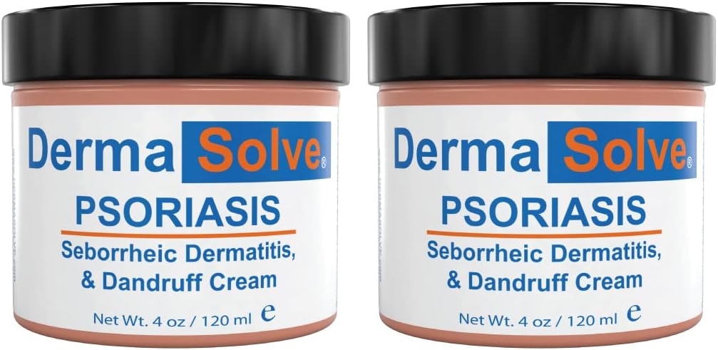 Extra síla Psoriasis Cream (2 Pack) - Seborrheic Dermatitis & Dandruff Lotion - Advanced Moisturization Relief applicated to Treat Itchy Flakey Inflamed Skin and Prevent Future Flares - 4.0 oze ea.