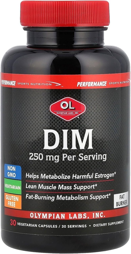 Olympian Labs Performance DIM dodatek 250mg - DIM Diindolylmethan 30 Kapsle (30 denní dodávka)