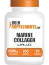 BulkSupplements.com Marine Collagen Kapsle - Rybí doplněk Collagen, Kolagen pro ženy a muže - Hydrolyzované kolagen, Lepek zdarma, 5 Kapsle per Serving, 300 Kapsle (Balení po 1)
