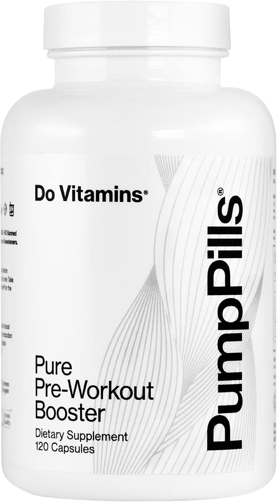 Pumpills Nitric Oxide Doplňky pro muže a ženy - L Citrulline L Arginine dodatek - Stimulant zdarma Předcvičení pilulky - Nitric Oxide Booster - Vegan, Paleo, Keto (120 Kapsle)