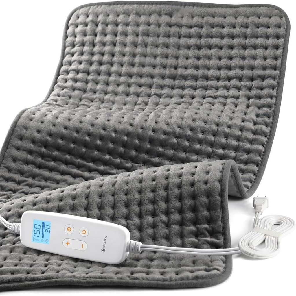 CooCoCo 17x33 Velký Topný Pad pro záda, HSA Schválené dárky pro mámu táta, Elektrický Vyhřívaný Pad pro krční ramena období křeče, FSA Způsobilé Teplo Pad, Auto Off, 10 ft Cord, Vánoční dárek pro ženy