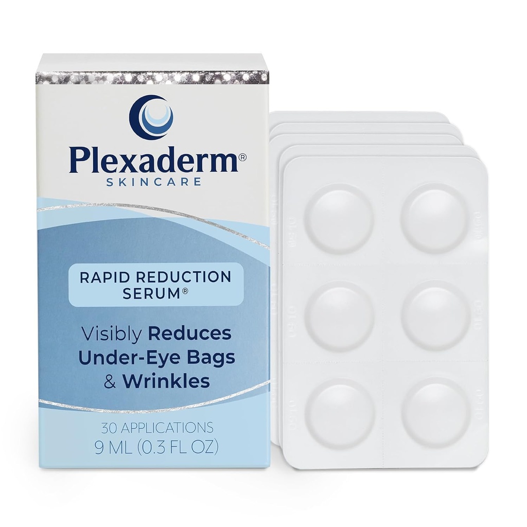 Plexaderm Rapid Reduction Eye Serum - Visible Reduces Under- Eye sáčky, vrásky, tmavé kruhy, jemné linie & Crow 's Feet Instant, Anti Aging Wrinkle Remover for Face, 30 Jednoúčelové pudy