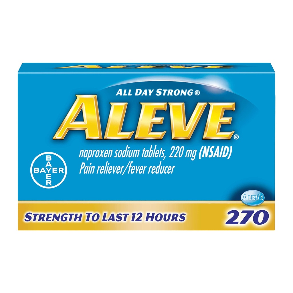 Aleve Caplets, Naproxen Sodná sůl 220 mg (NSAID), Reliever / Horečka Reducer, # 1 Ortopedický chirurg Doporučený, 270 Počet