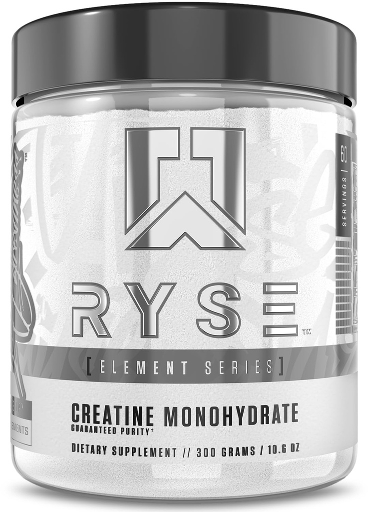 Ryse Creatin Monohydrát Prášek - Neochucený - Podporuje muže a ženy Lean růst svalů, síla, síla, a vytrvalost - Pomáhá snížit únavu a zlepšit zotavení cvičení - 60 Služeb