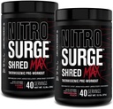 Jacked Factory Nitrofresh Shred Max Precvičení - high- Performance Thermogenic Pre Workout Powder with L Citruline, Acetyl L Carnitin, Organic Caffeine - 80 Servings, Cherry Bomb & Watermeloun Peach