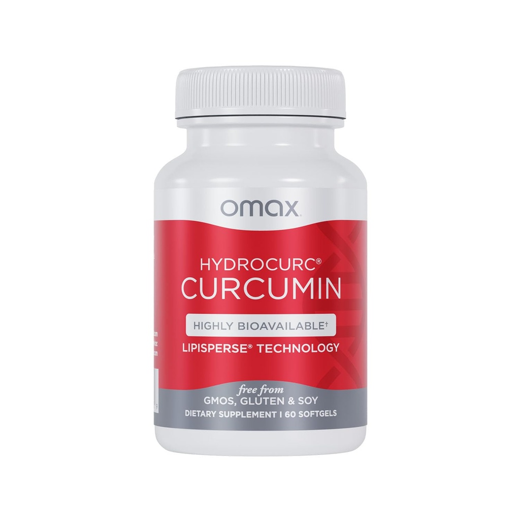 Omax3 HydroCurc Turmeric Curcumin Softgels, Vysoce biologicky dostupné, Nanoparticle Potency & Absorpce (60 Softgels)