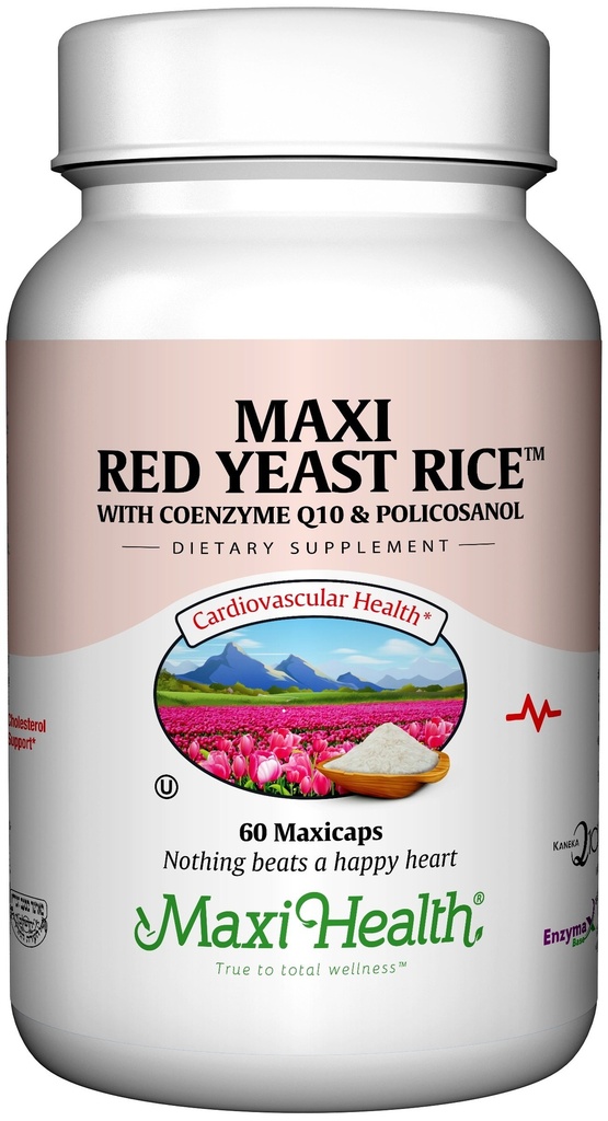 Maxi Health, Maxi Red Yeast Rice Complex (600 Mg), 60 Kapsle
