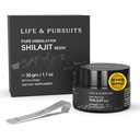 Life & agrits 100% Pure Real India Himalayan Shilajit Resin, 1.1 oz 500mg, Minimum 75% Fulvic Acid, 85 + Trace Minerály, Dietní dodatek pro muže 3. strana Laboratorní zpráva, 60 Služebníci (balení po 1)
