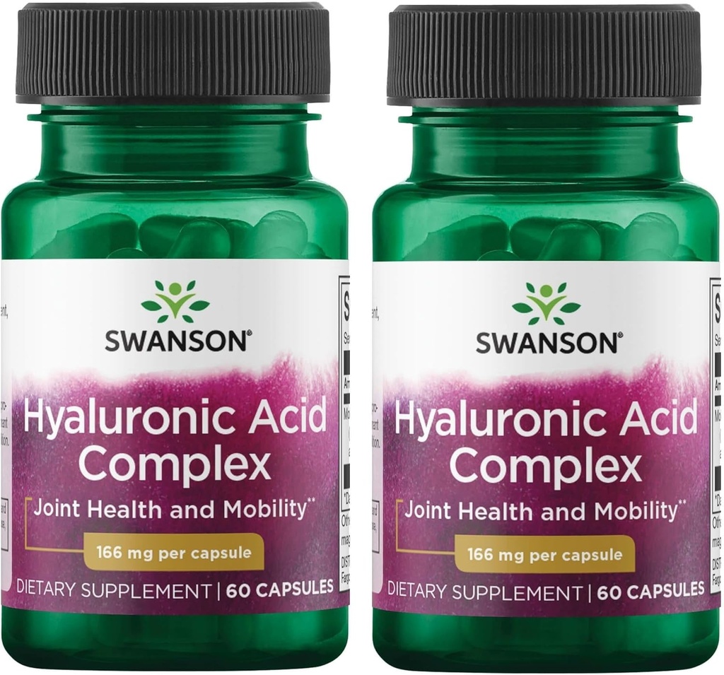 Swanson Hyaluronic Acid Complex 166 mg 60 Caps (2 balení)