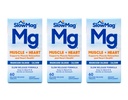Pomalý Mag chlorid hořečnatý a vápník, 60 Tablet každý (Hodnota balení po 3)