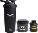 Smartshake DC Comics Bundle - Batman Stainless Steel Protein Shaker 900ml s Funnel 110ml a Storage Containers 200ml.