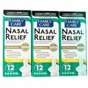 FamilyCare Nasal Relief Spray, Pump Mist, Anti- kapačka, těžké zácpy, (Oxymetazolin HCI) 12 hodin, 3 balení