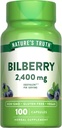 Nature 's Truth Bilberry Extract Kapsle 124; 2400mg CLAS124; 100 Count CLAS124; Non-GMO & Gluten zdarma dodatek