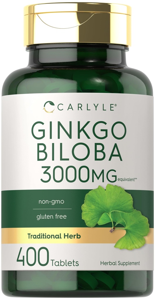 Carlyle Ginkgo Biloba 3000mg PHARMAN 124; 400 tablet PHARMAN 124; Non- GMO, gluten zdarma bylinný doplněk